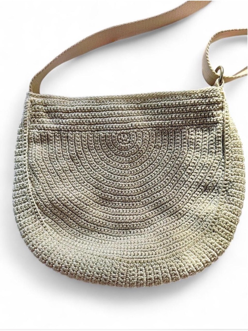 THE SAK Crocheted Crescent Crossbody with Bead Trim - Picture 4 of 12